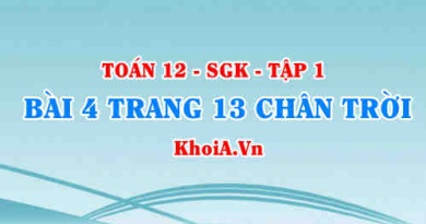 Bài 4 trang 13 Toán 12 Tập 1 Chân trời sáng tạo